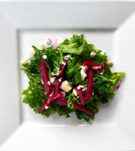 Kale Salad with Pickled Beets and Goat Cheese 1